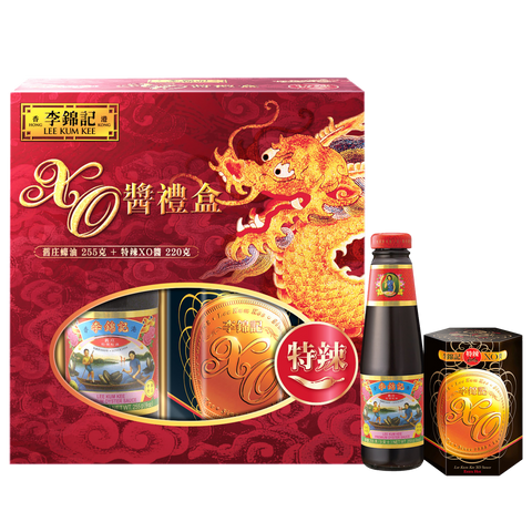 XO醬 (特辣) 220克+舊庄特級蠔油255克禮盒  | XO Sauce (Extra Hot) 220g + Premium Oyster Sauce 255g Gift Box